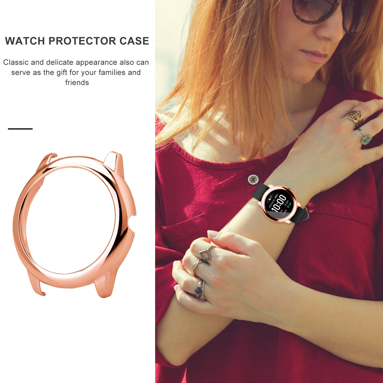 1 pieza de funda protectora de - Smartwatch Watch Accessories reseña y precio